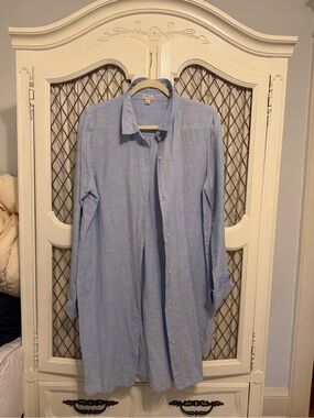 J Crew women’s light blue cover up